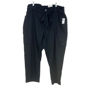 Old Navy Womens Size 2X Black Cargo Belted Pants New NWT